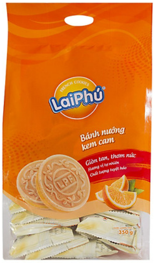 0355 BÁNH QUY LAI PHÚ KEM CAM 350G