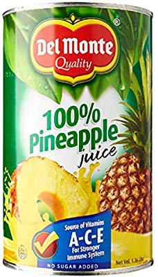 Nước trái cây vị dứa nguyên chất không đường Del Monte